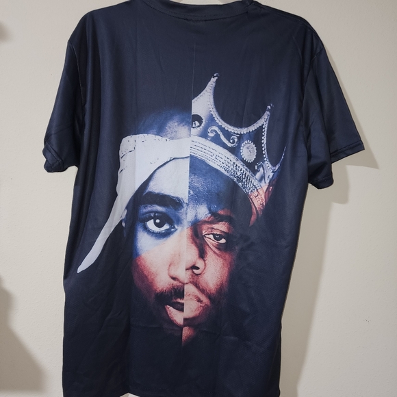Tupac Biggie All Over Print XL Tshirt Bay Club - Picture 2 of 4